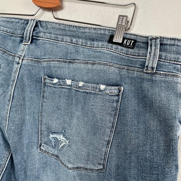 Kut Reese Ankle Straight Leg Medium Wash Blue Denim Jeans 22W - Picture 6 of 14